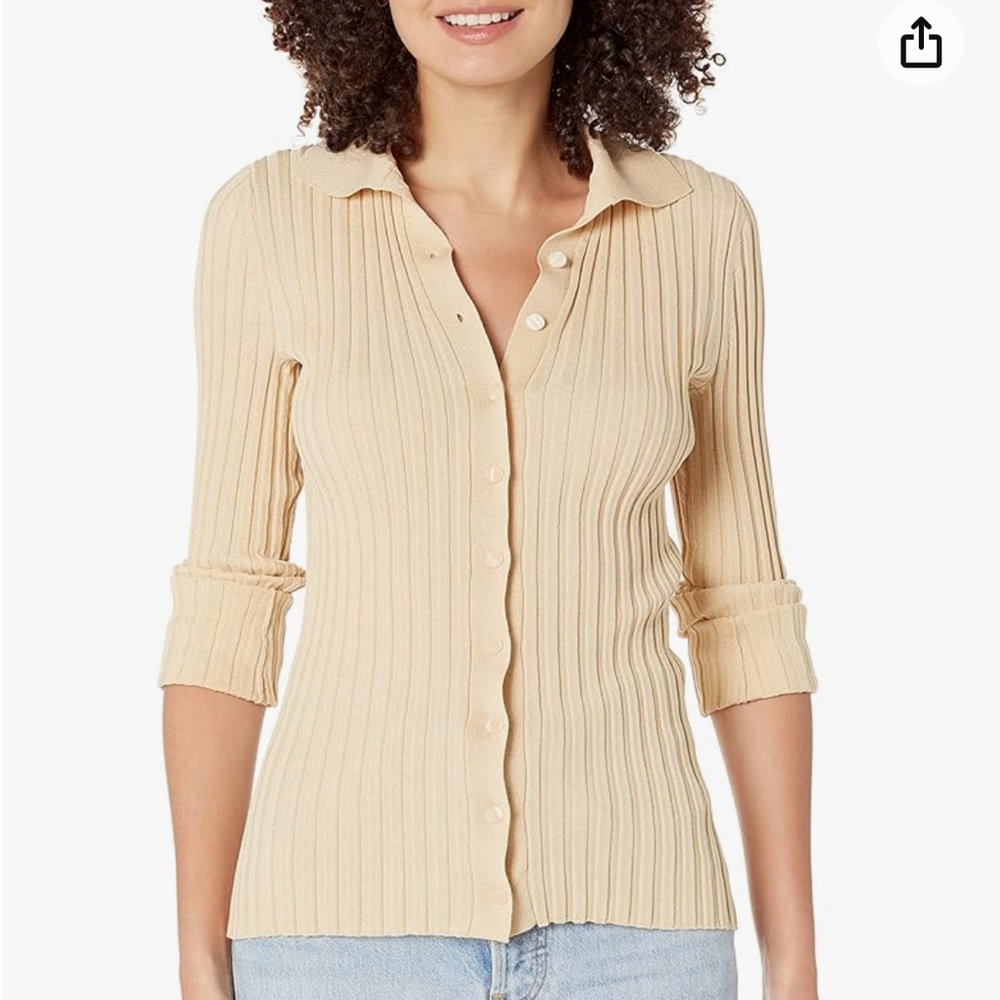 NWT-VINCE ribbed knit cardigan-Size L-style V855079121
